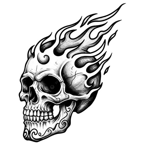 Details 79 Skull With Flames Tattoo In Cdgdbentre