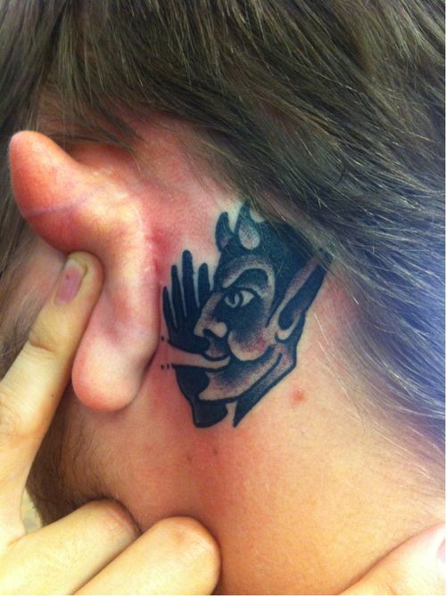 Devil Whispering In Ear Tattoo Ideas & Inspiration
