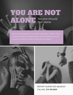 Domestic Violence Awareness Month Poster Venngage Domestic Violence Awareness Month Poster Venngage
