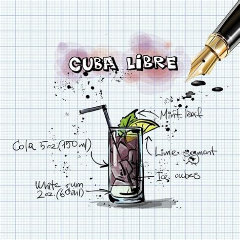 Download Cuba Libre Cocktail Drink Royalty Free Stock Illustration