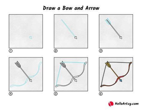 Draw A Bow And Arrow Helloartsy