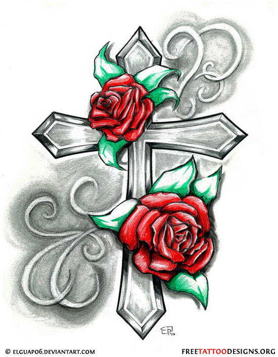 Drawings of Crosses and Roses: Inspirational Art Ideas