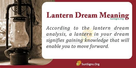 Dream About A Lantern Meaning Interpretation And Symbolism