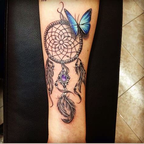 Dreamcatcher Tattoos With Butterflies