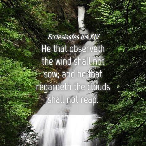 Ecclesiastes 11 4 Kjv Kjv Bible Verses