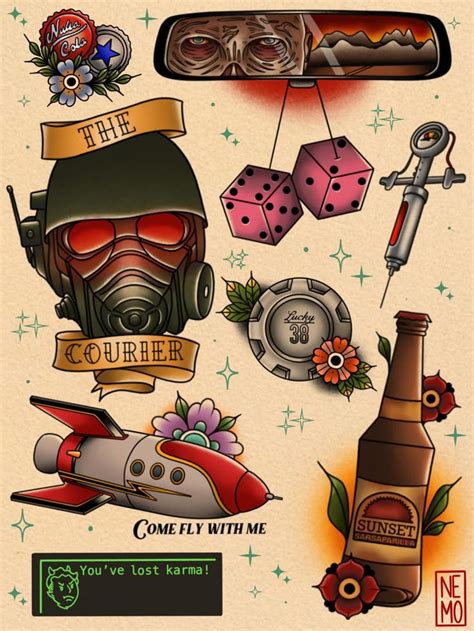 Fallout New Vegas Tattoos Printable Calendars At A Glance