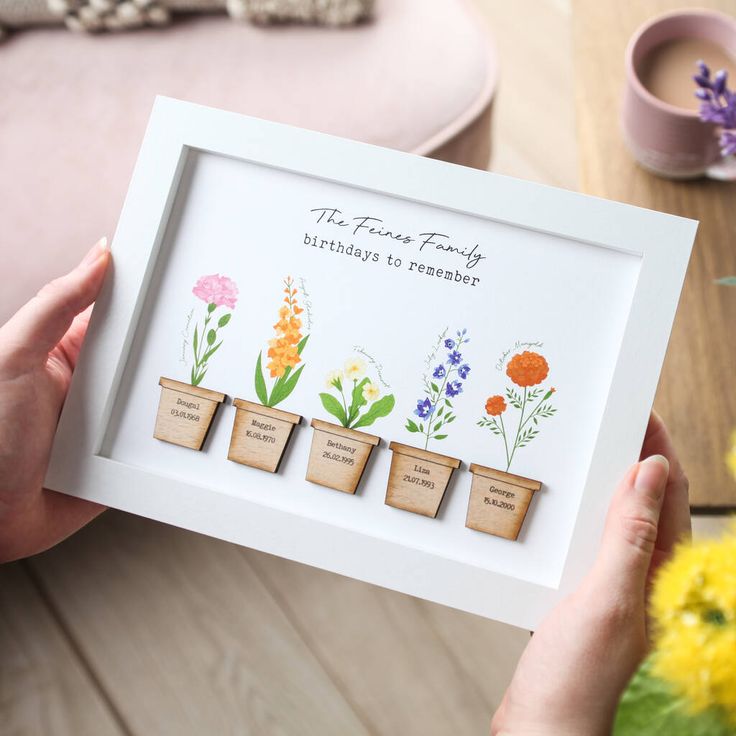 Family Birth Flowers Print By No Ordinary Gift Birth Flowers Birth