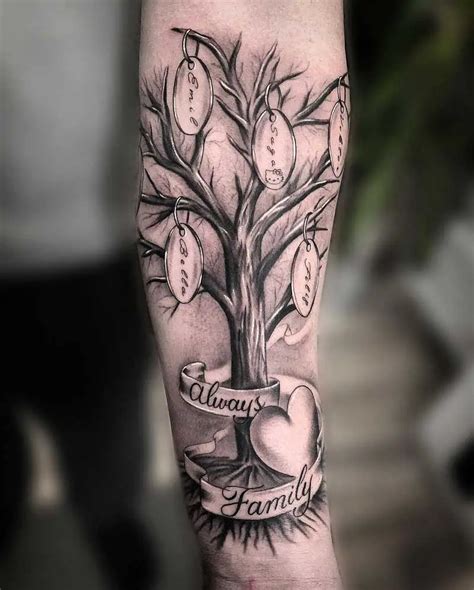 Family Tree Tattoo Ideas for Men