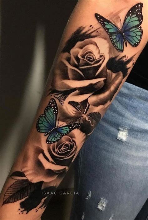 Female Butterfly Tattoo Arm Sleeve Best Design Idea