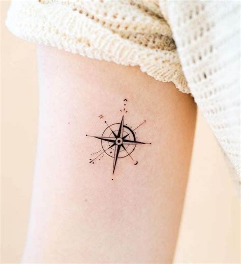 Feminine Compass Tattoo