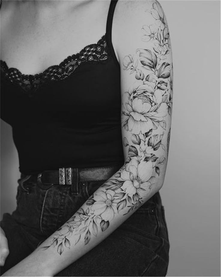 Feminine Floral Tattoo Sleeve: Delicate Designs & Ideas