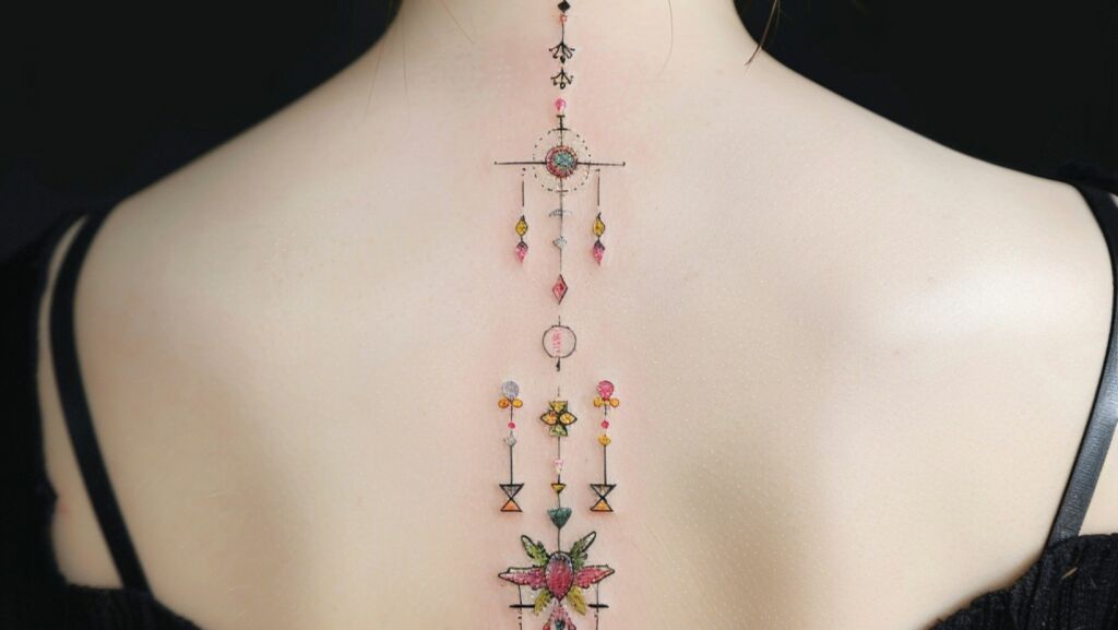 Fine Line Spine Tattoo Fine Line Spine Tattoo