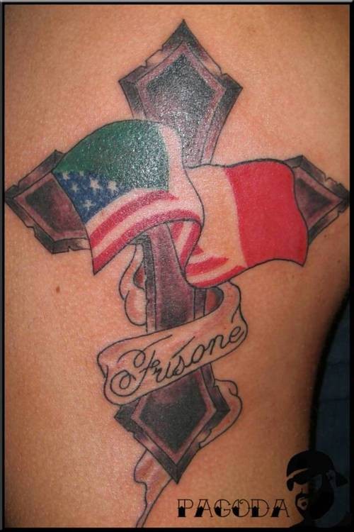 Flag And Cross Tattoo: Meaning & Design Ideas