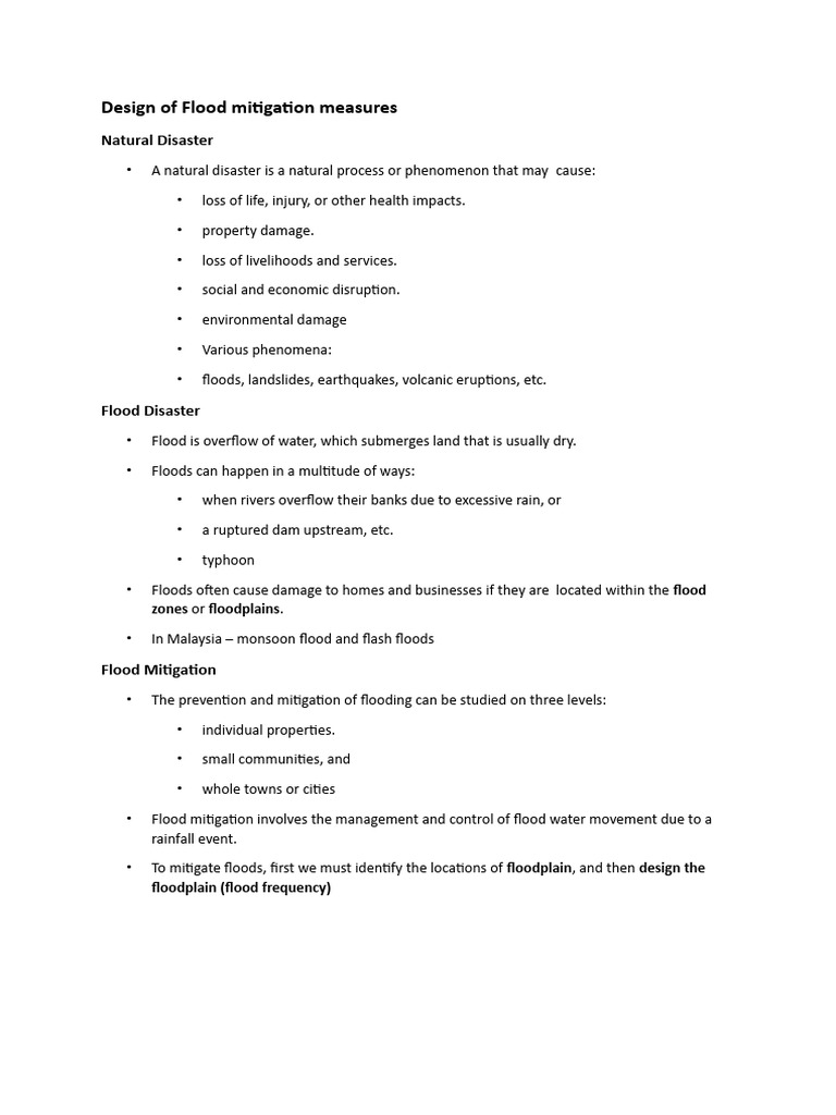 Flood Mitigation Measures For New And Existing Developments Download Flood Mitigation Measures For New And Existing Developments Download