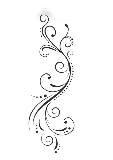 Flower Swirl Tattoo