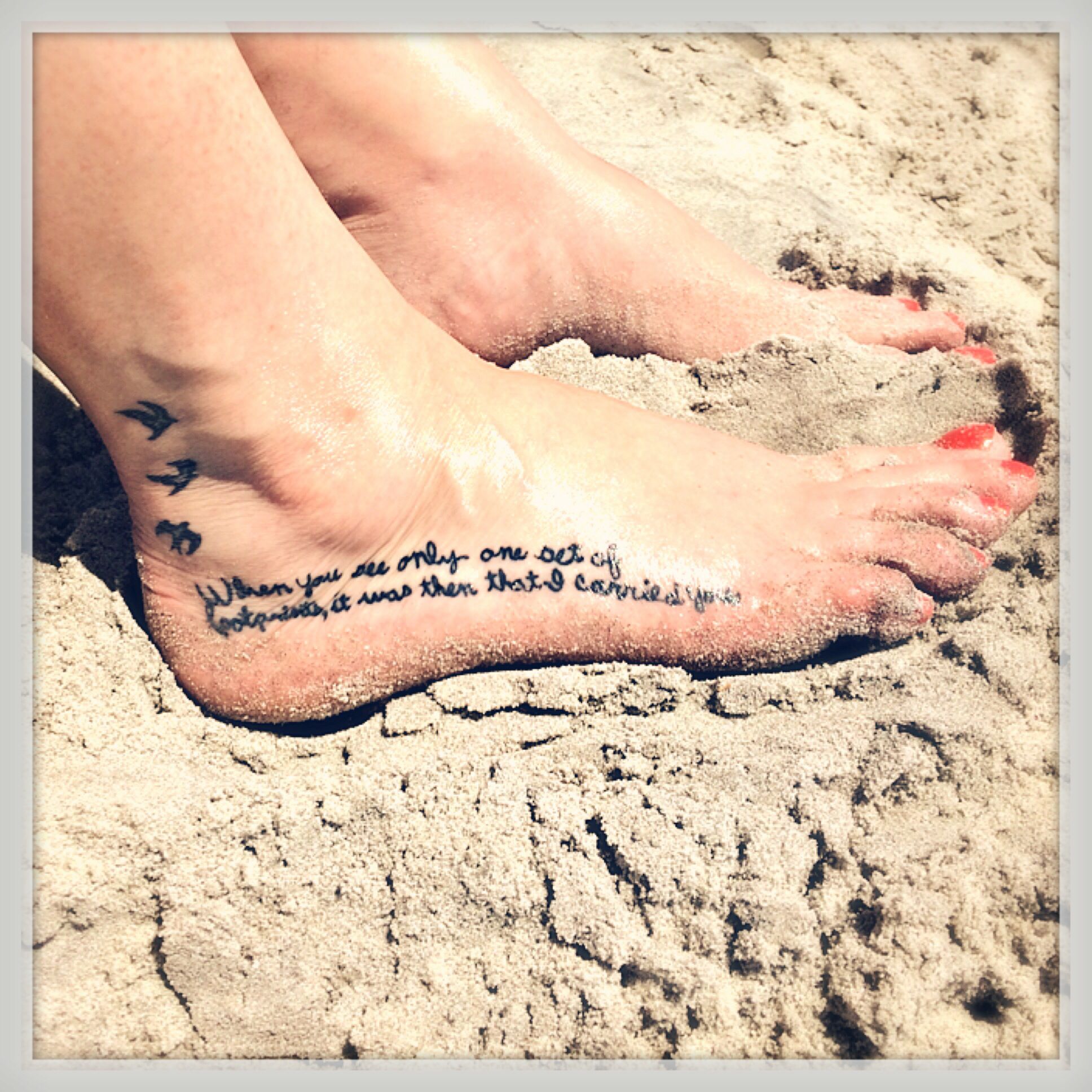 Footprints In The Sand Tattoo