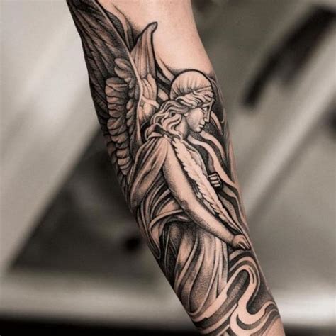 Forearm Guardian Angel Tattoos: Divine Protection Ink Ideas