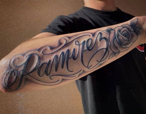 Forearm Name Tattoos