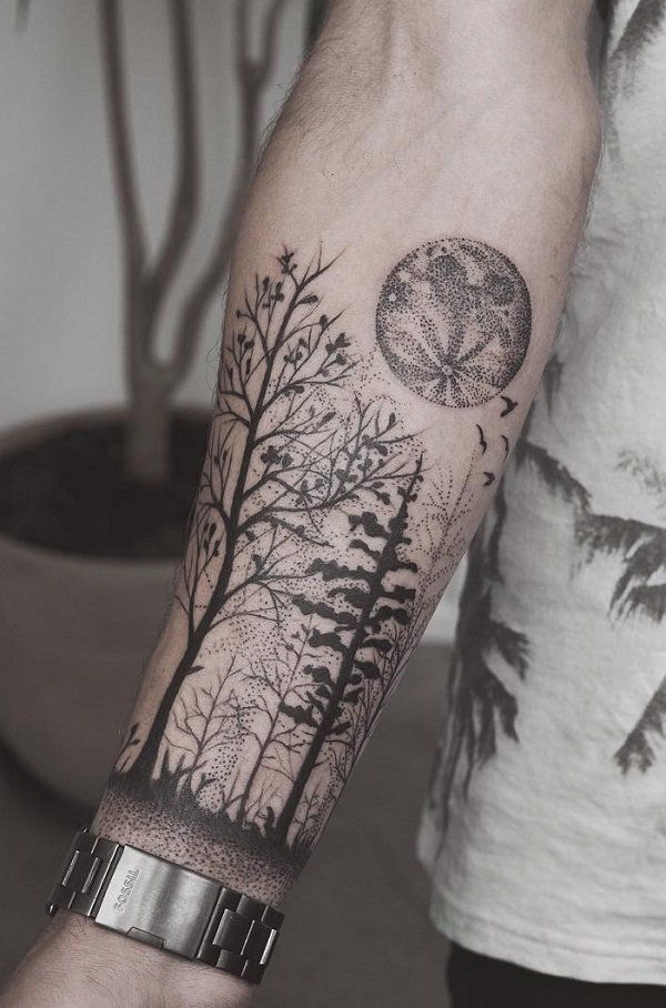 Forest Tattoos Forearm