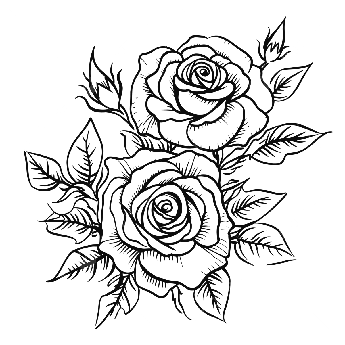 Free Line Drawing Of A Rose Download Free Line Drawing Of A Rose Png