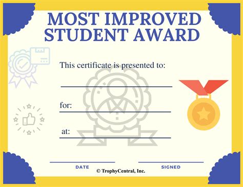 Free Printable Certificates For Most Improved Students Download Free