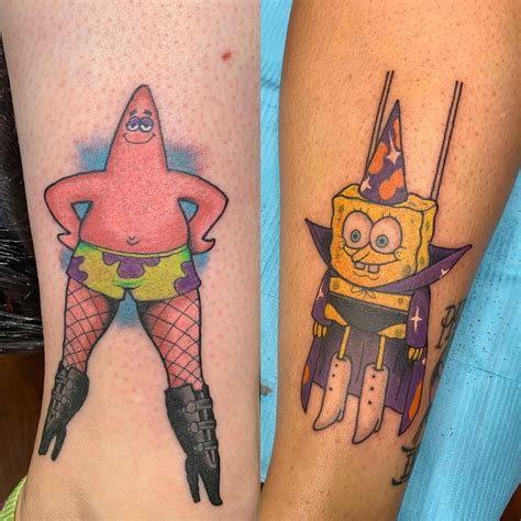 Spongebob Friendship Tattoos: 2 Besties Ink Ideas