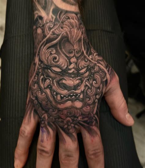 Fu Dog Hand Tattoos Tattoos Hands