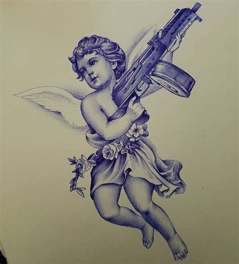 Gangster Angel Tattoo: Gun Design Ideas & Meaning