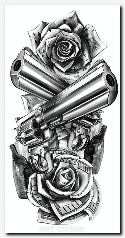 Gangster Gun Tattoo Drawings
