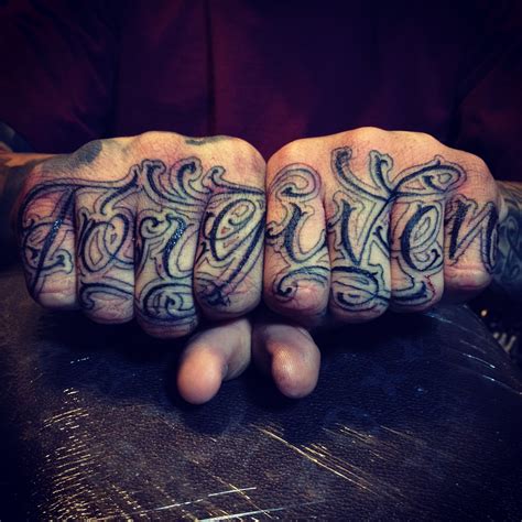 Gangster Knuckle Tattoos Words Printable Calendars At A Glance