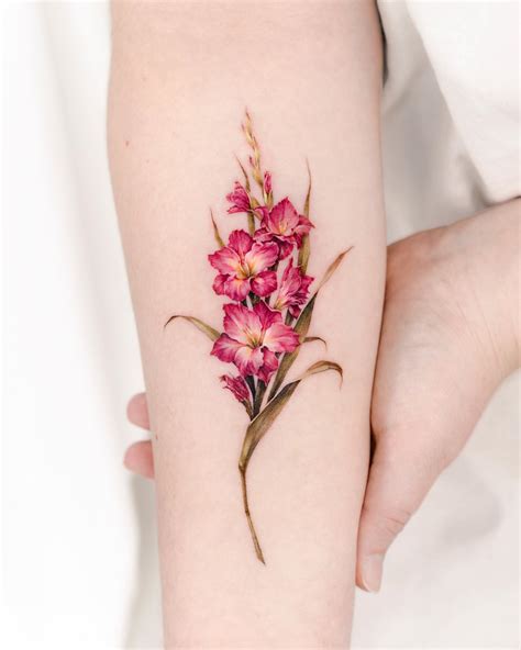 Gladiolus Tattoo By Mark Duhan Gladiolus Tattoo Birth Flower Tattoos