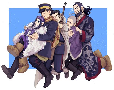 Golden Kamuy Ogata Shiraishi Saichi Sugimoto Sergeant Tsukishima
