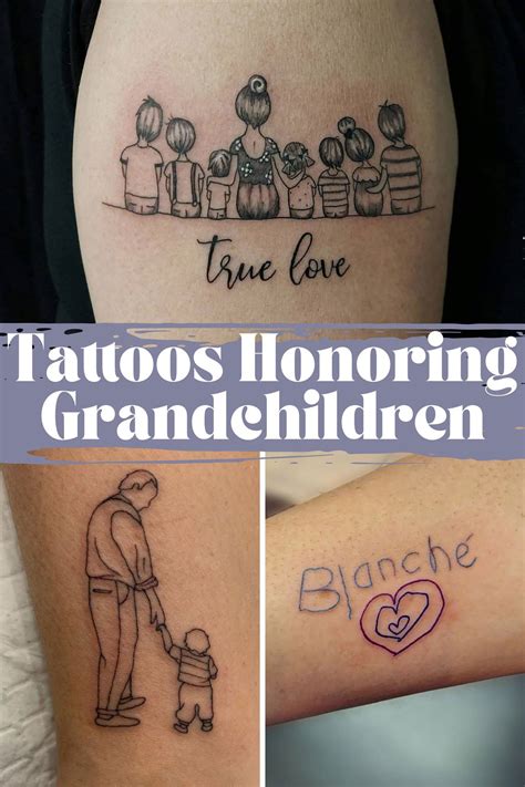 Grandma Tattoos: Unique Ink Ideas For Grandchildren