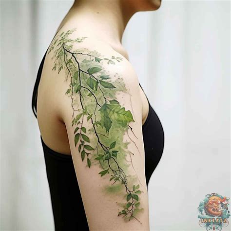 Green Leaf Tattoo On Arm Tattoos Designs
