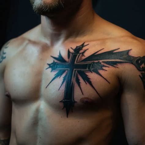 Half Chest Tattoos For Men