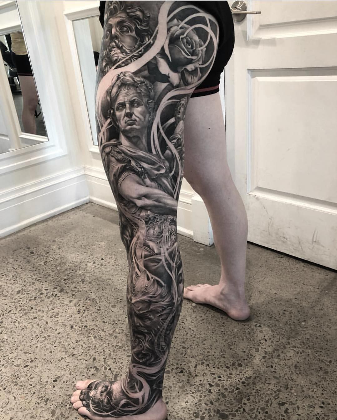 Half Leg Sleeve Tattoo Ideas for Men