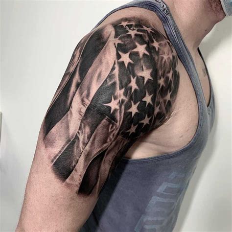 Half Sleeve Tattoos American Flag