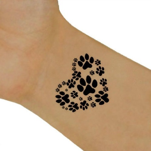 Heart Tattoo With Paw Print: Unique Memorial Ideas