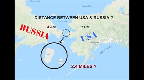How Far Is Russia From Alaska 2 4 Miles Between Russia Ak