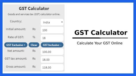How To Calculate Gst Amount Online With Formula Gst Calculator