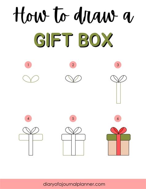 How To Draw A Gift Box Step By Step Geotobox