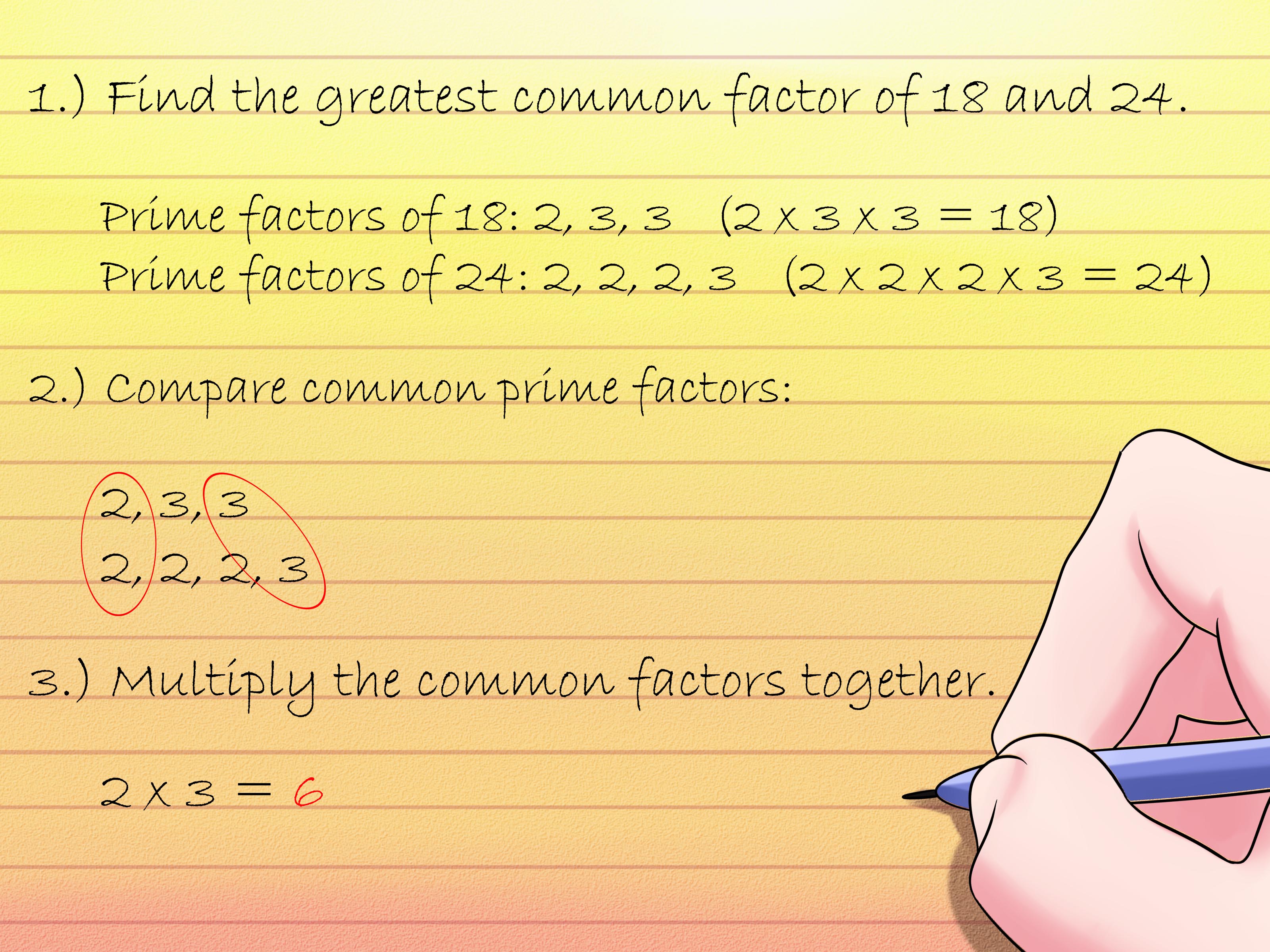 How To Find The Greatest Common Factor 6 Steps With Pictures