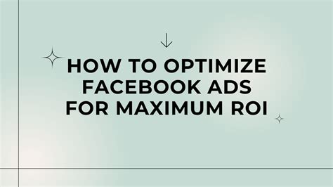 How To Optimize Facebook Ads For The Highest Roi Paracore