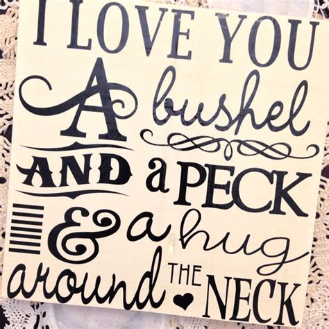 I Love You A Bushel And A Peck 11X11 Black And White On Etsy 15 00