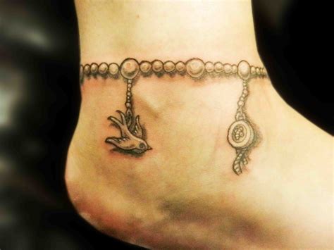 Image Result For Ankle Charm Bracelet Tattoos Designs Ankle Bracelet