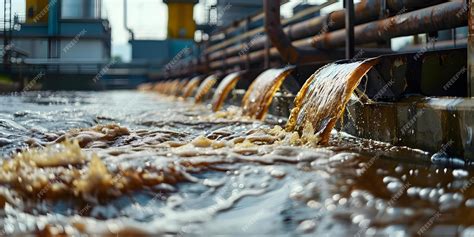 Impact Of Industrial Factory Discharging Brown Wastewater Into A Wild