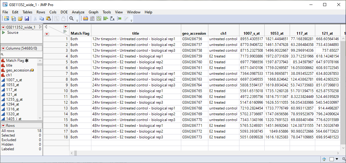 Importing Series Matrix Files