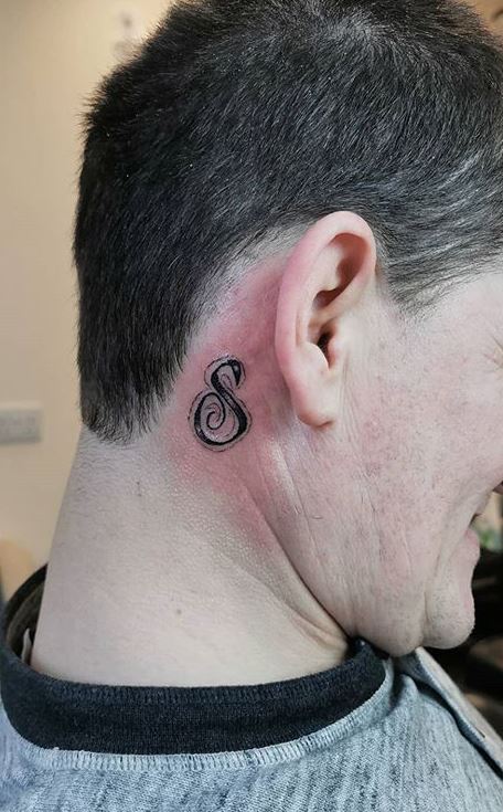 Initials Behind Ear Tattoo Men 80 Best Behind The Ear Tattoo Designs