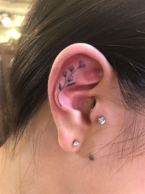 Inside Ear Tattoo Designs