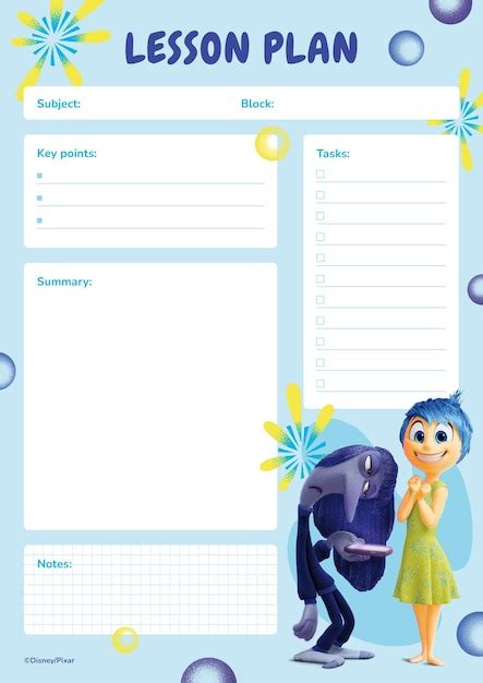 Joy Ennui Inside Out 2 Lesson Plan Premium Disney Template Joy Ennui Inside Out 2 Lesson Plan Premium Disney Template